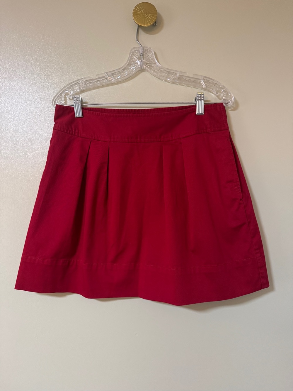 Vineyard Vines Red Pleated Mini Skirt